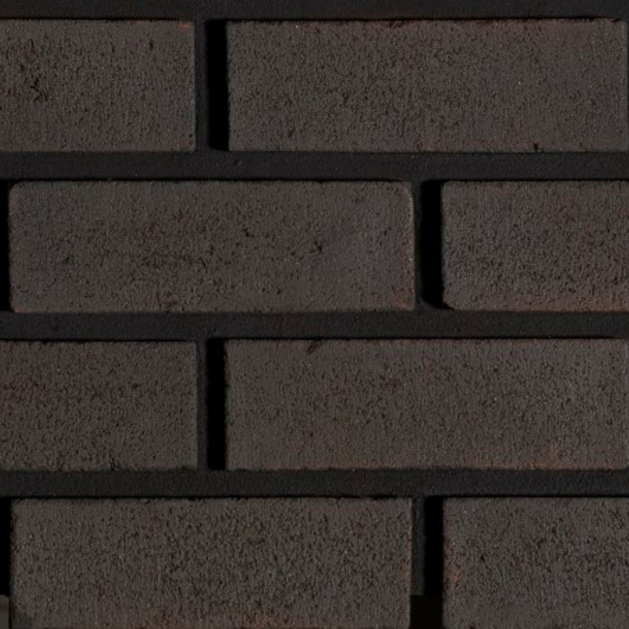 Modern Brick - Faux Brick Sample - Simply Black 1"