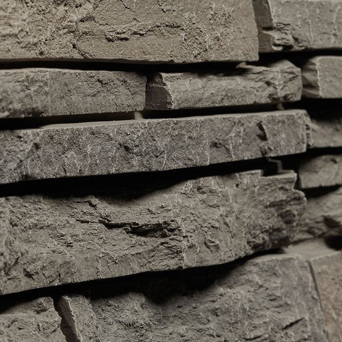 Faux Stacked Stone Panels - Grey Brown-Faux Stacked Stone Panel-Quality Stone-GREY BROWN-Wall Theory