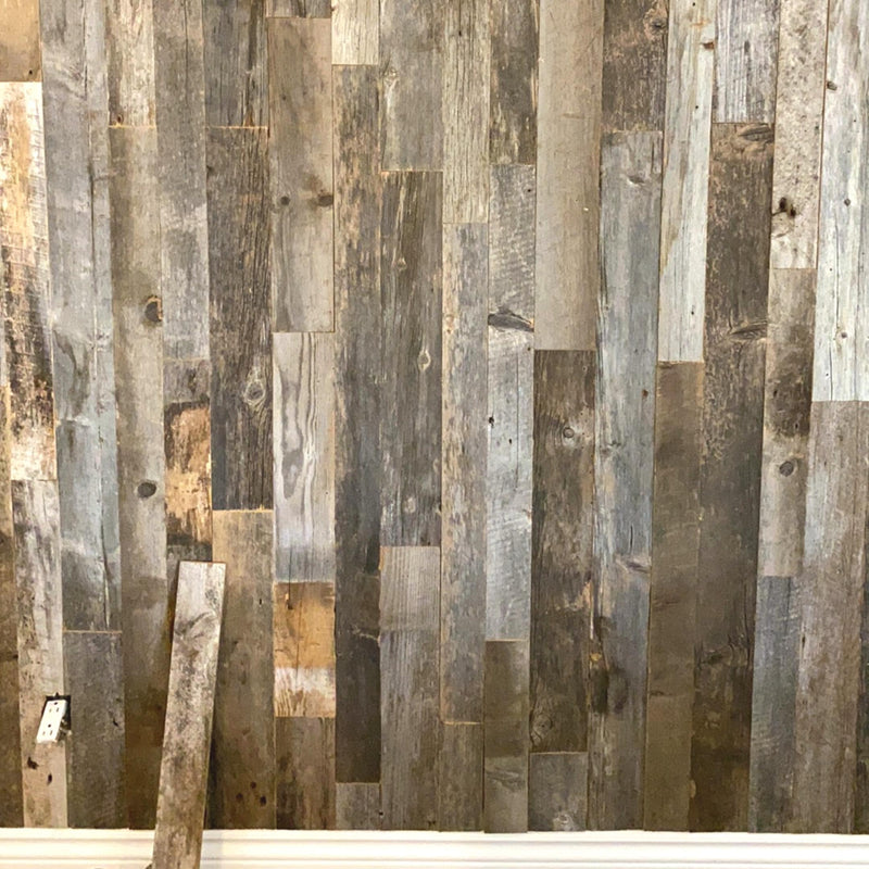 Brown Reclaimed Barn Wood Wall Planks