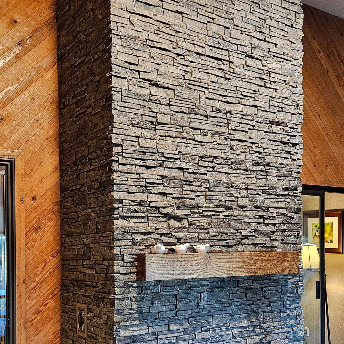 Faux Stacked Stone Panels - Rustic Tan