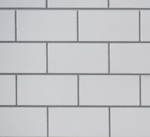 Decorative Wall Panels - Subway Tile - White w/ Grey Grout