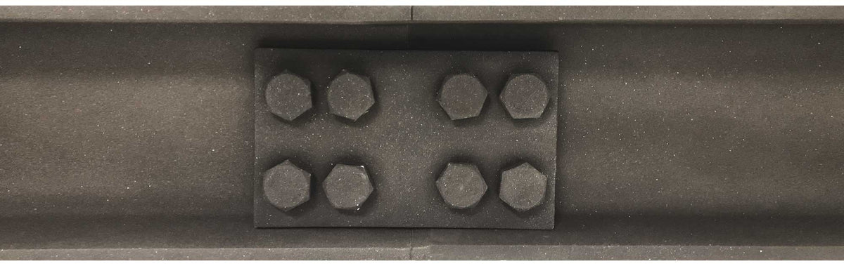 Faux Steel I-BEAM Connector Plate w/ Bolts - Steel Grey