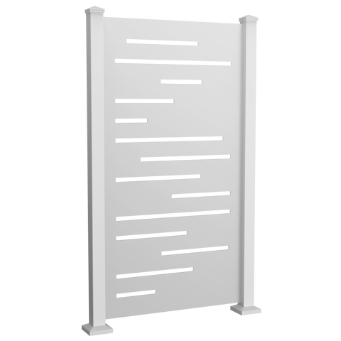 Blurred Lines Privacy Screen - White