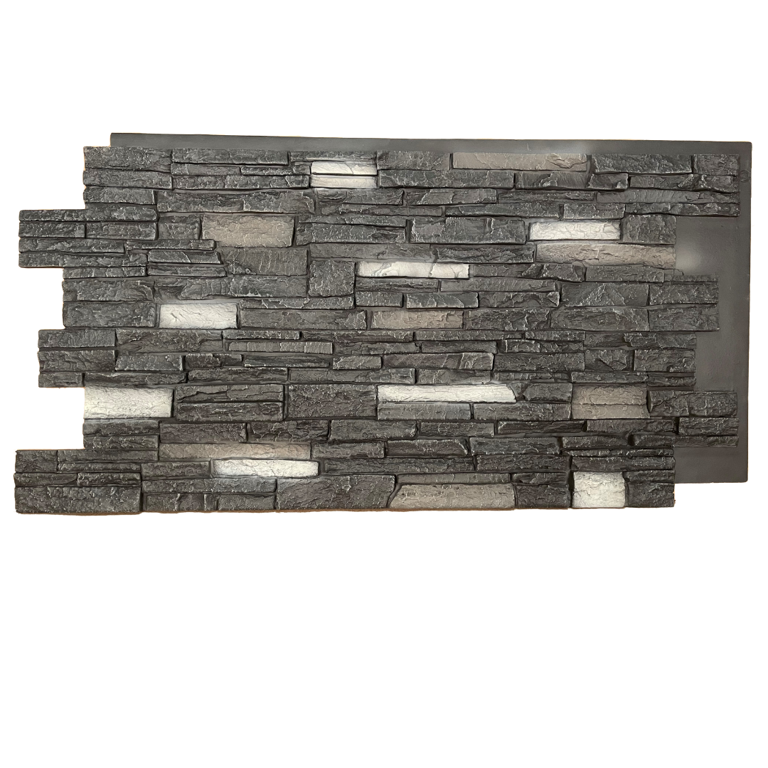 Faux ModernStone Panels - Iron Black