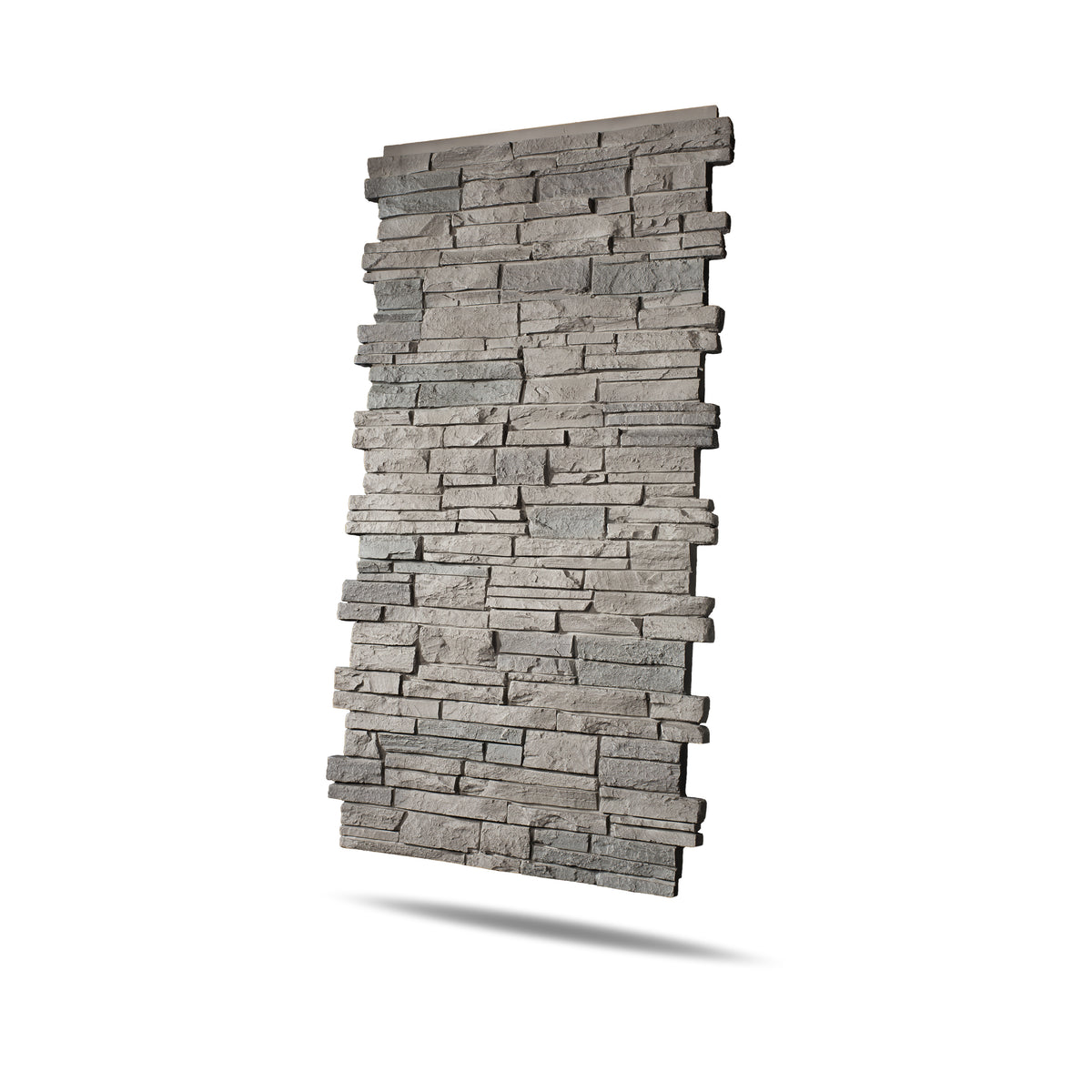 Faux Stacked Stone Pillar Panel - Grey Blend