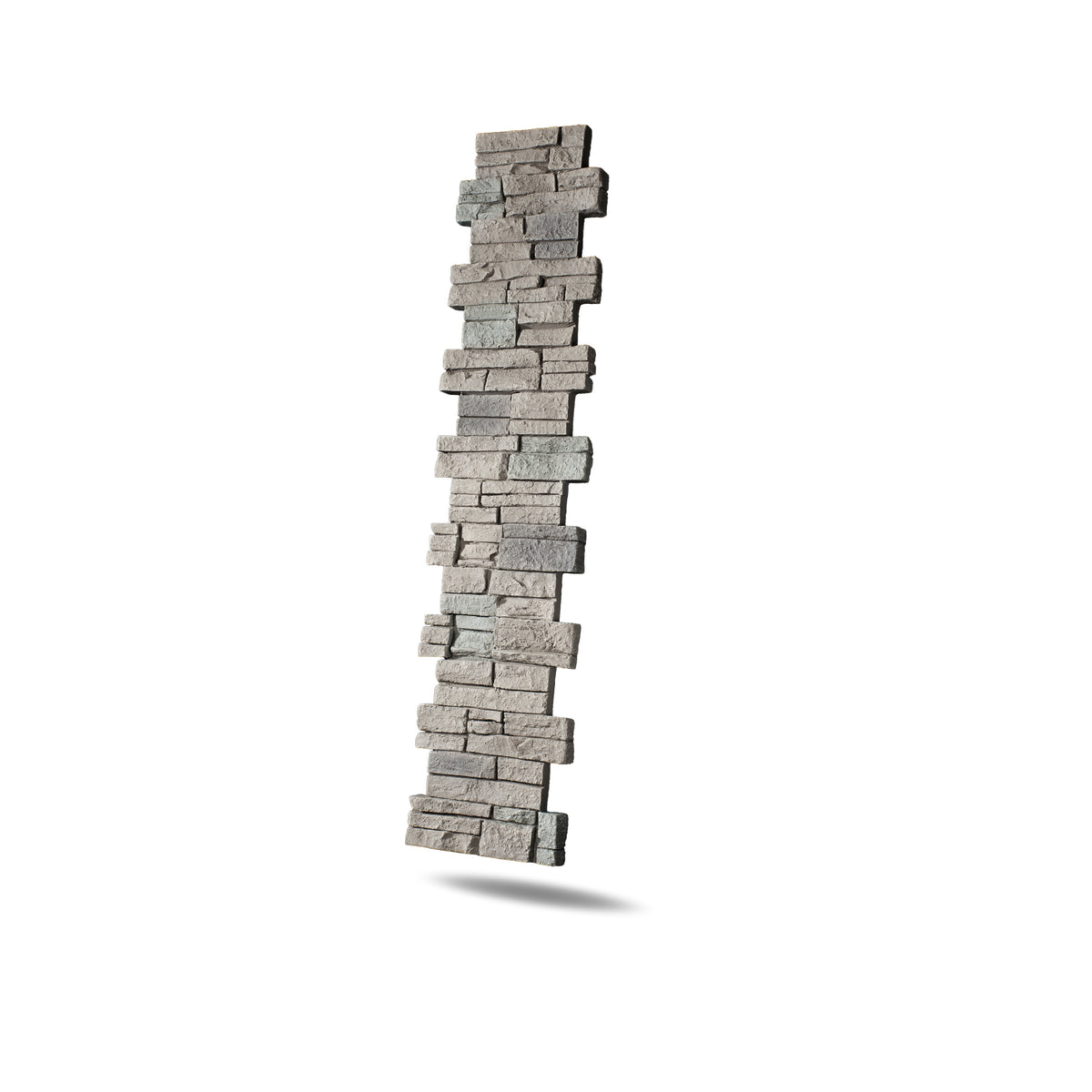 Faux Stacked Stone Pillar Panel - Grey Blend
