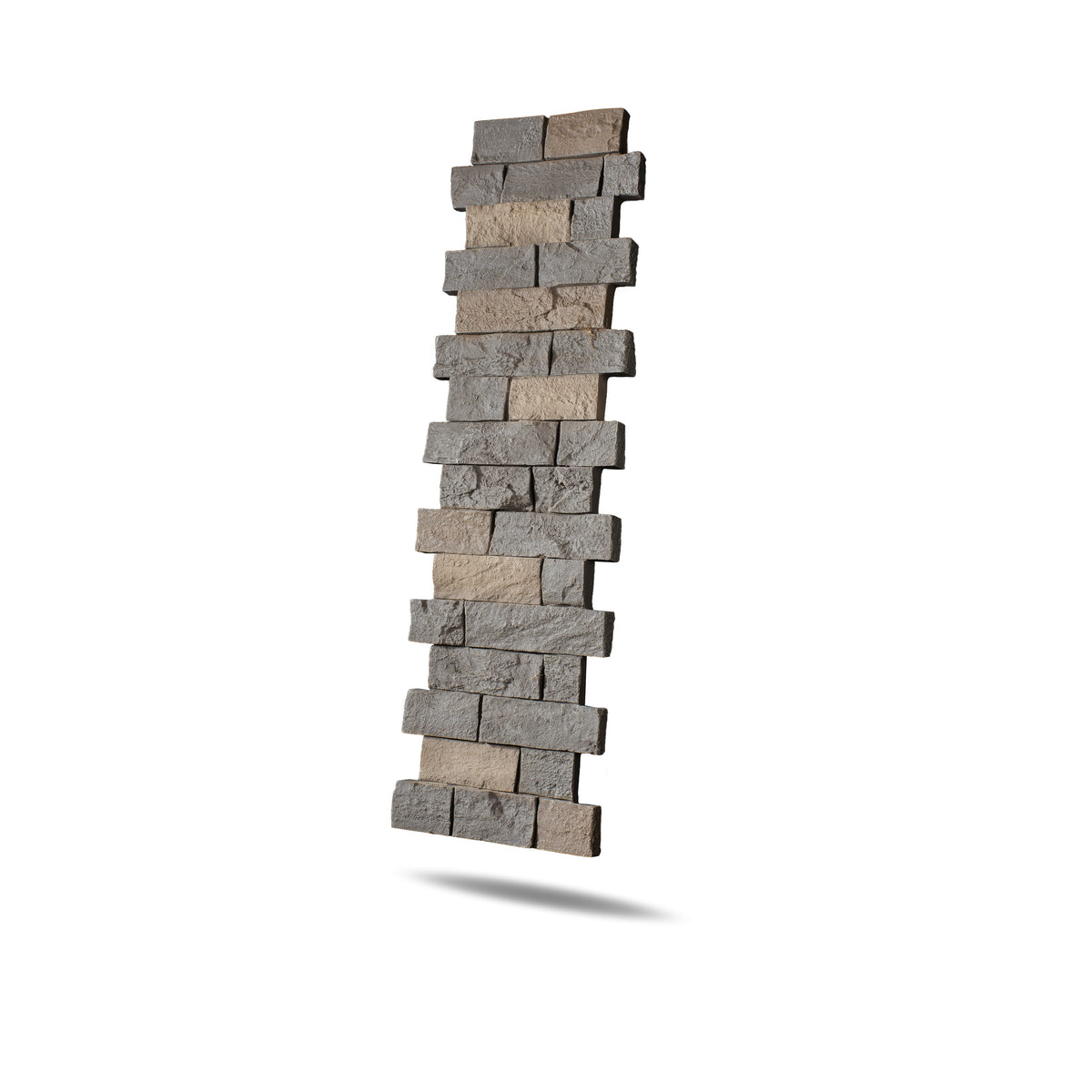 Faux Ledge Stone Pillar Panel - Dark Brown