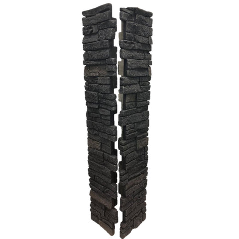 Faux Stacked Stone Post Cover - 6" (Pair)