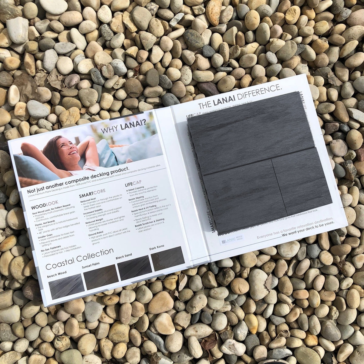 LANAI - Black Sand PVC Decking Sample Booklet