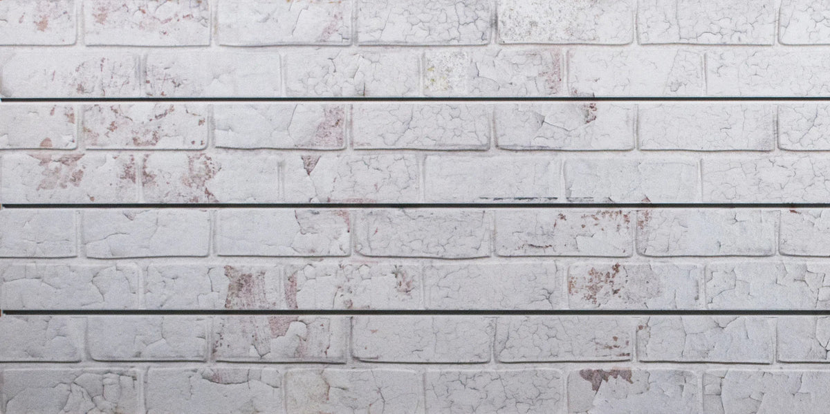 Decorative Wall Panels - Brick Old Paint- White