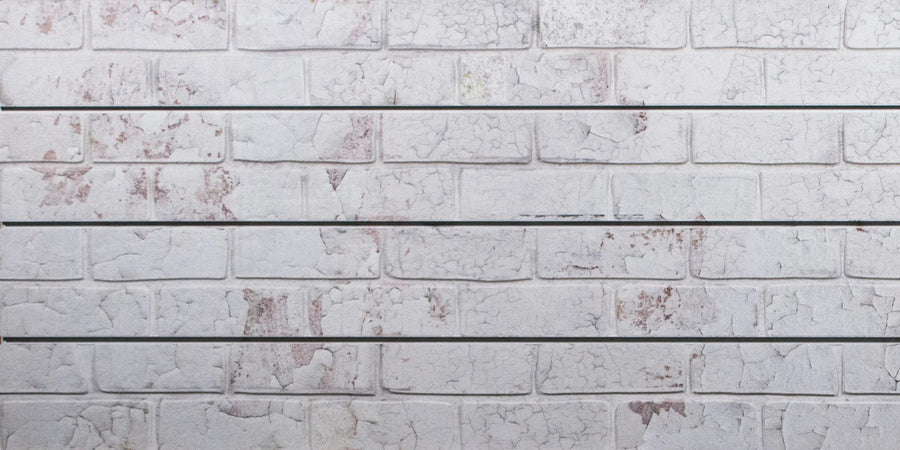 Decorative Wall Panels - Brick Old Paint- White