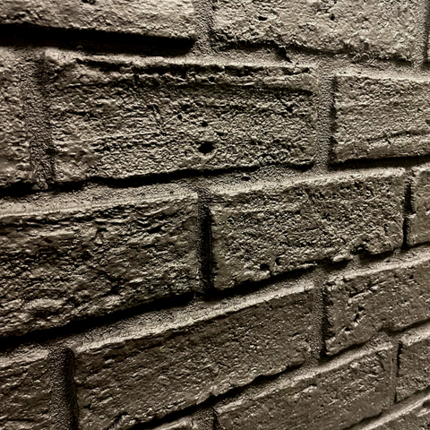 ClassicBrick 1/2" Faux Brick Panels - Vintage Black
