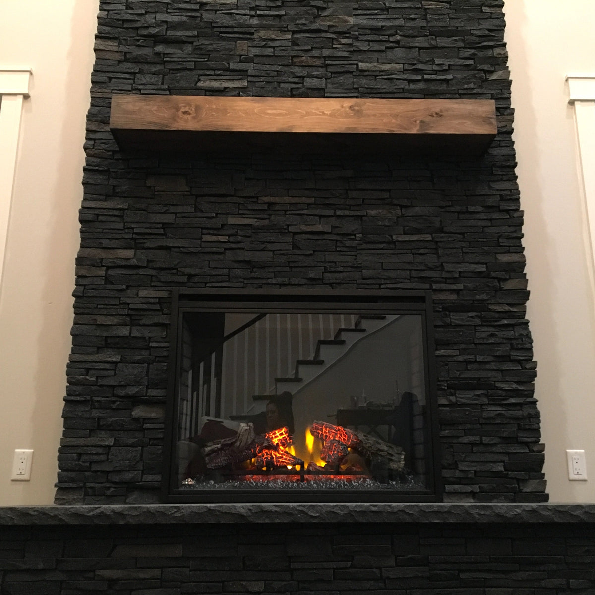 Faux Stacked Stone Panels - Black Blend