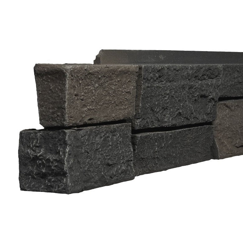 Faux Ledge Stone Panels - Black Blend