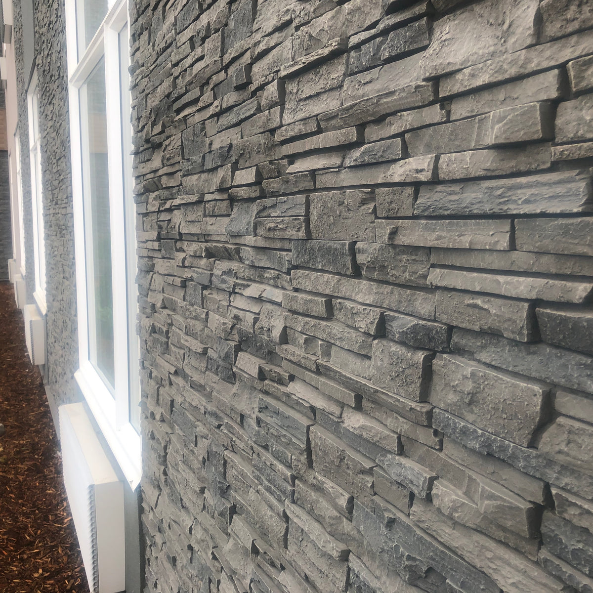 Faux Stacked Stone Panels - Grey Blend