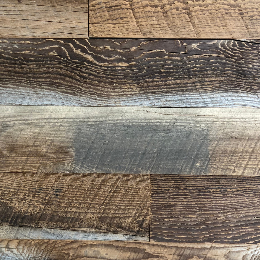 Wood Plank Walls - Weather reclaimed brown board paneling