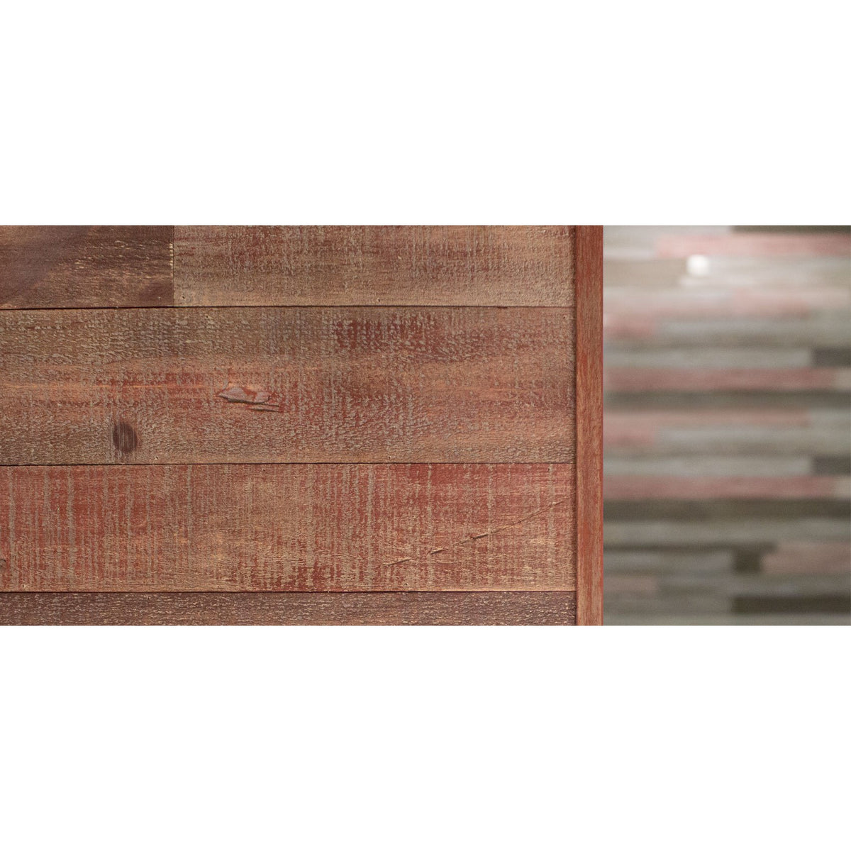 Distressed Wood Wall Corner - Red-Ish-Real Wood Accessories-AS-IS BRAND-Wall Theory