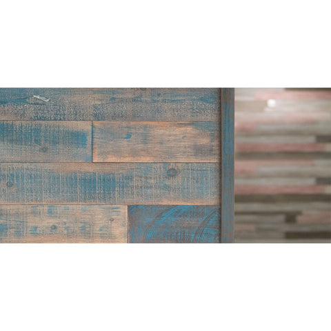 Distressed Wood Wall Corner - Blue-Ish-Real Wood Accessories-AS-IS BRAND-Wall Theory