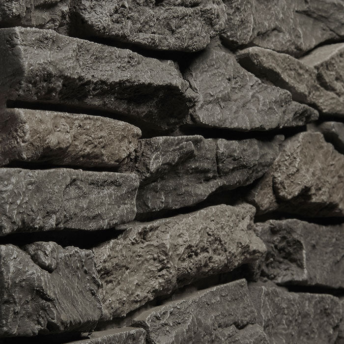 Faux Ridge Stone Panels - Dark Brown