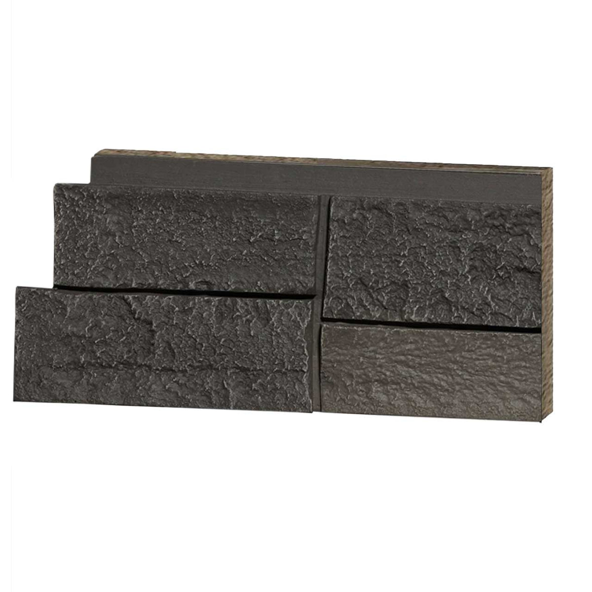 Brow Color Stone Sample Faux Ledge Stone - Dark Brown Sample