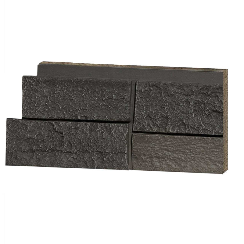 Faux Ledge Stone - Dark Brown Sample