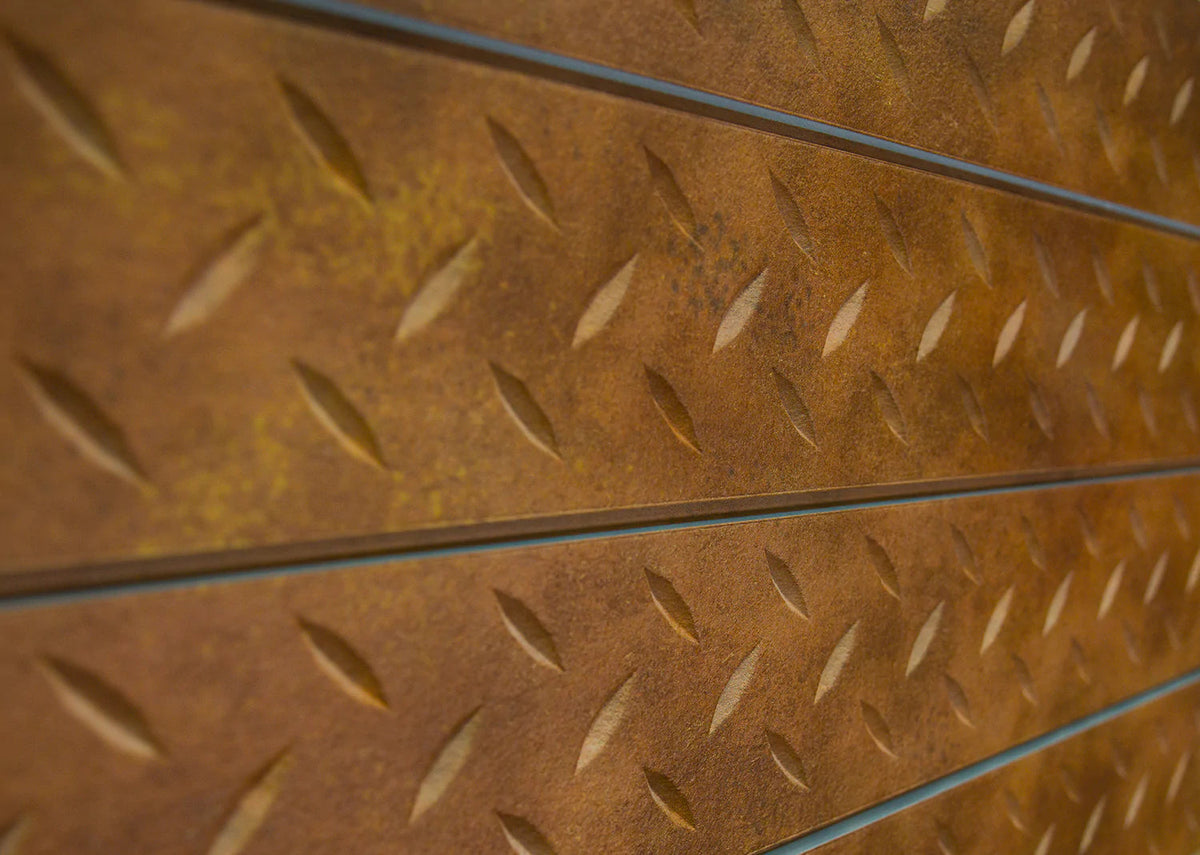 Decorative Wall Panels - Diamond Plate  - Rust