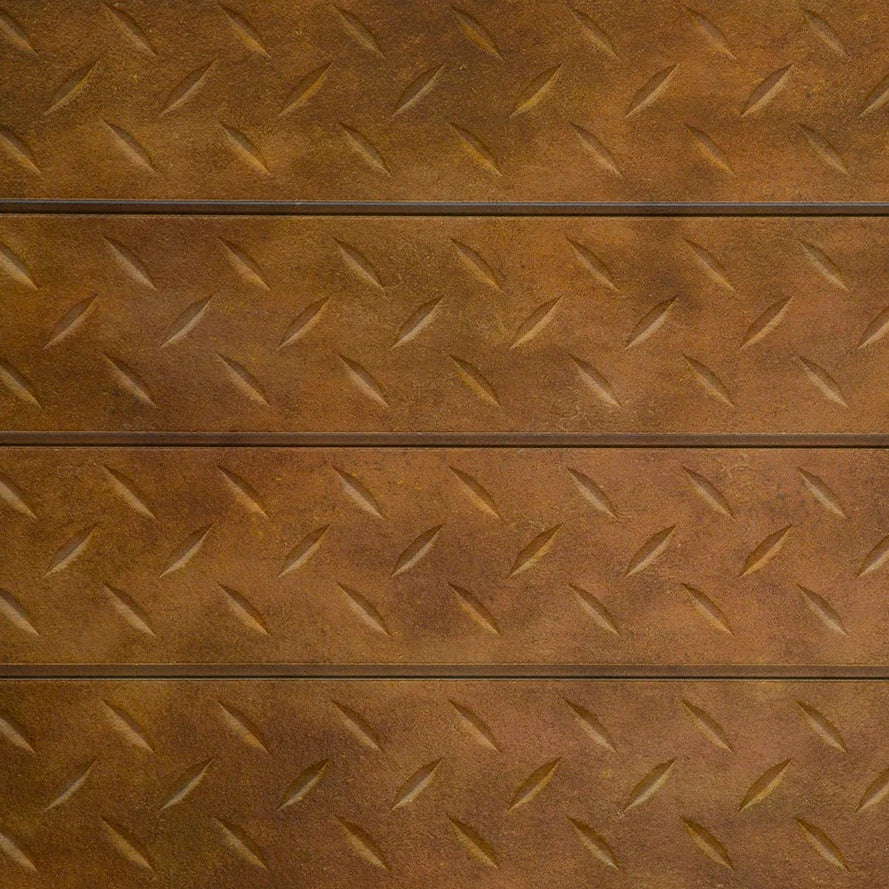 Rust Cladding Plates Slatwall - Diamond Plate - Rust