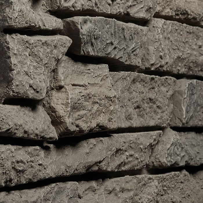 Faux Ridge Stone Panels - Grey Brown-Faux Ridge Stone Panel-Quality Stone-GREY BROWN-Wall Theory