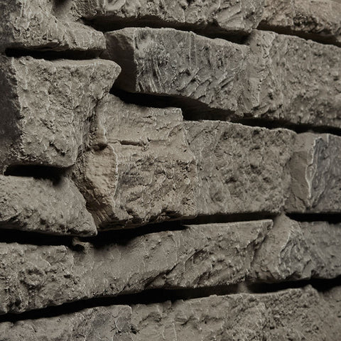 Faux Ridge Stone Panels - Grey Brown-Faux Ridge Stone Panel-Quality Stone-GREY BROWN-Wall Theory