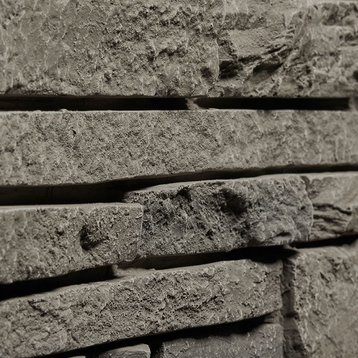 Faux Stacked Stone Panels - Grey-Faux Stacked Stone Panel-Quality Stone-GREY BLEND-Wall Theory