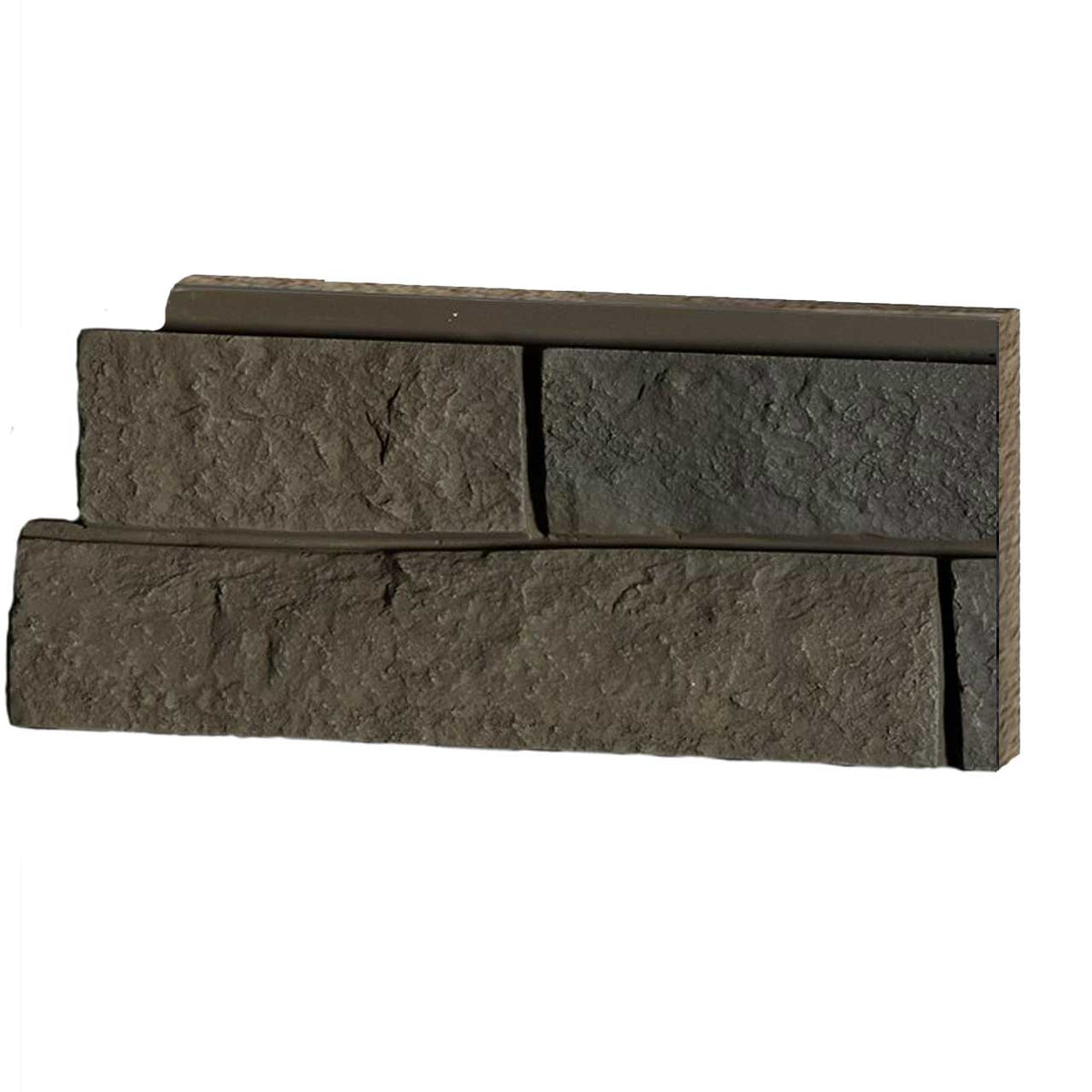 Faux Ledge Stone - Grey Brown Sample
