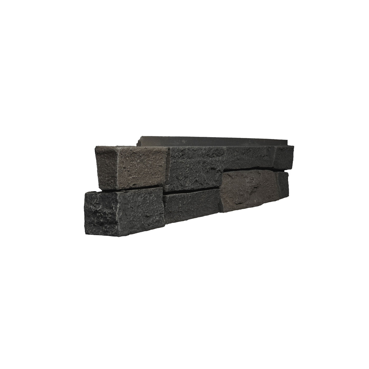LEDGE STONE - 6X25.5" LEFT CORNER - BLACK BLEND-Faux Ledge Stone-Quality Stone-BLACK BLEND-Wall Theory