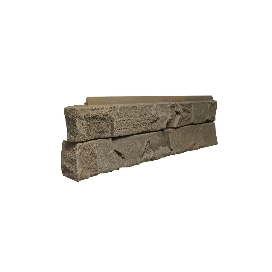 LEDGE STONE - 6X25.5" LEFT CORNER - LIGHT BROWN-Faux Stone Accessories-Quality Stone-Light Brown-Wall Theory