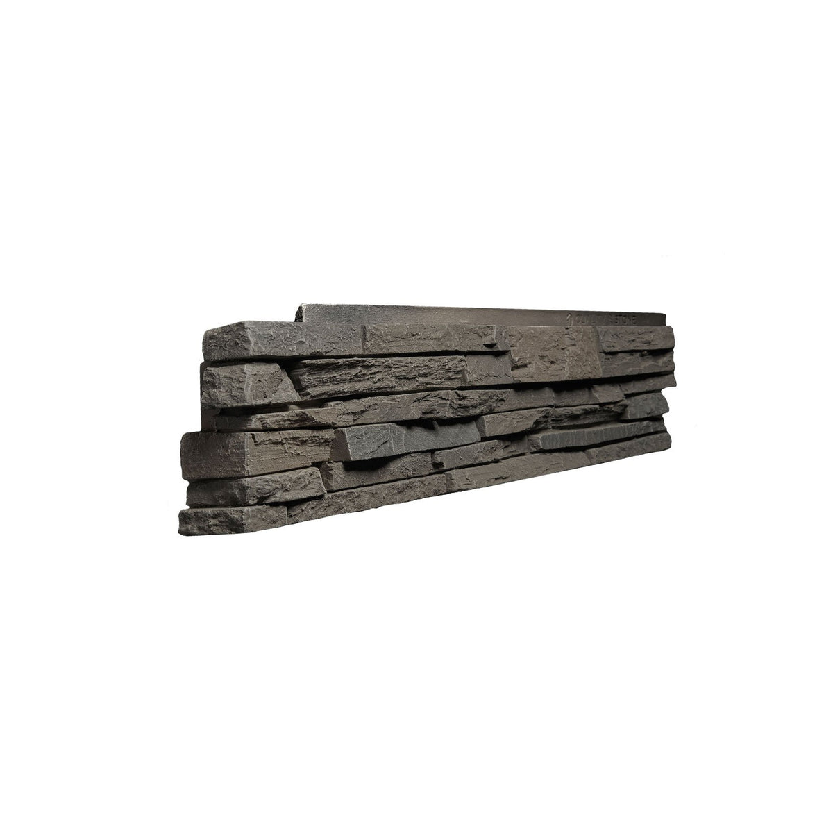 STACKED STONE - 6X25.5" LEFT CORNER - GREY BROWN-Faux Stone Accessories-Quality Stone-Grey Blend-Wall Theory
