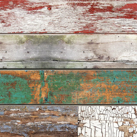 Decorative Wall Panels - Wood Old Paint  - Mixed