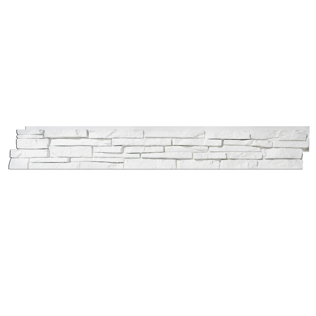 Faux Stacked Stone Panels - Simply White