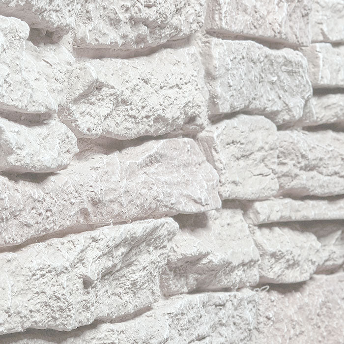 Faux Ridge Stone Panels - Simply White-Faux Ridge Stone Panel-Quality Stone-SIMPLY WHITE-Wall Theory