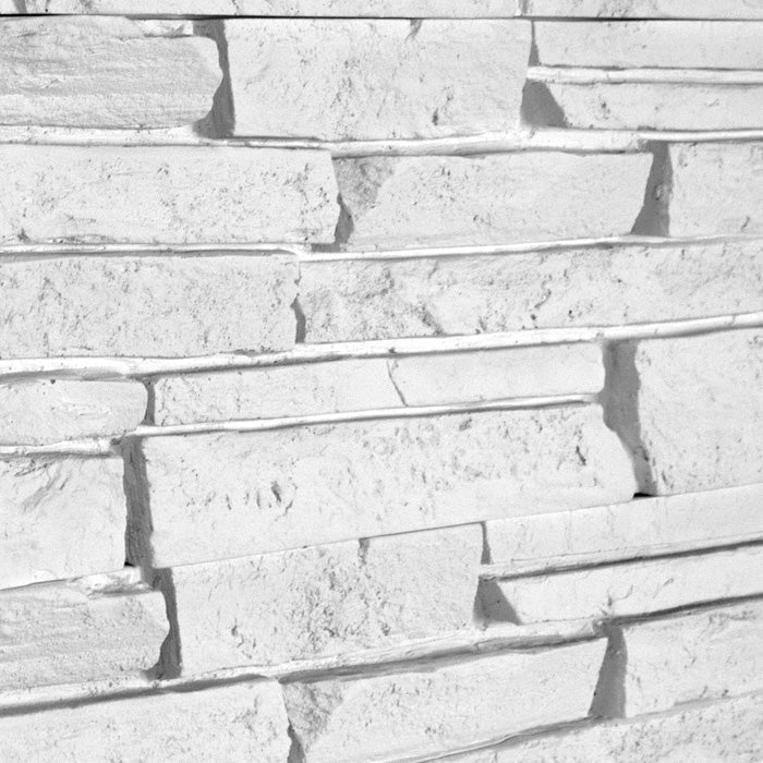 Faux Stacked Stone Panels - Simply White-Faux Stacked Stone Panel-Quality Stone-SIMPLY WHITE-Wall Theory