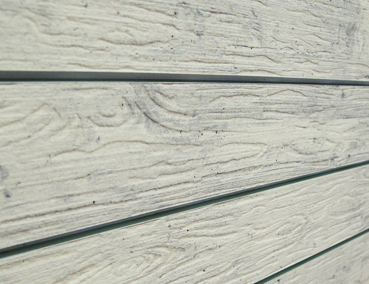 Decorative Wall Panels - Wood Formed Concrete  - White